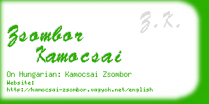 zsombor kamocsai business card